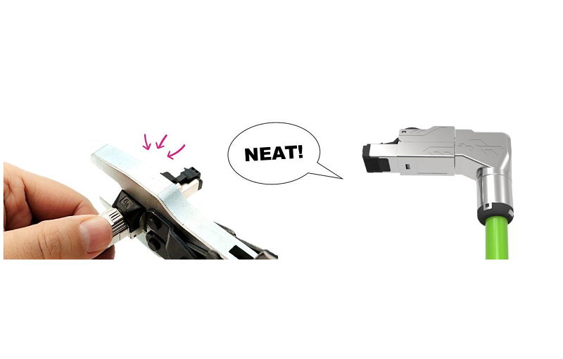 Hướng dẫn lắp r&aacute;p đầu cắm RJ45 g&oacute;c cạnh, đường k&iacute;nh ngo&agrave;i lớn?